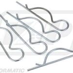 Pasador elástico seguridad-eje forma "R" (5 uds.)