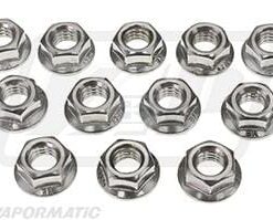 Tuerca de brida M8-1.25mm 10.9 (12 uds.)