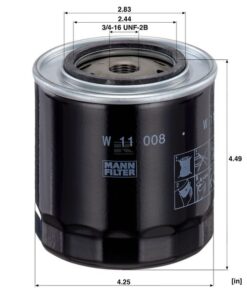 Filtro intercambio para aceite lubrificación