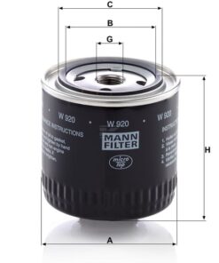 Filtro intercambio para aceite lubrificación