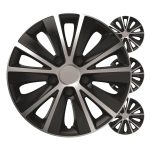 Tapacubos coche 4pcs set Rapide negro y plata 15" COLOR BOX