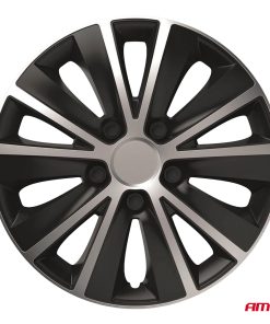 Tapacubos coche 4pcs set Rapide negro y plata 16" COLOR BOX