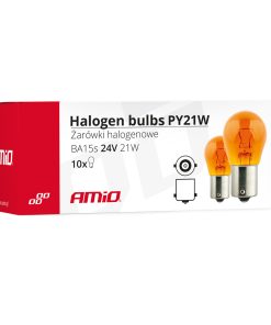 Bombillas halógenas PY21W BA15s 24V 21W AMBER 10 unid.