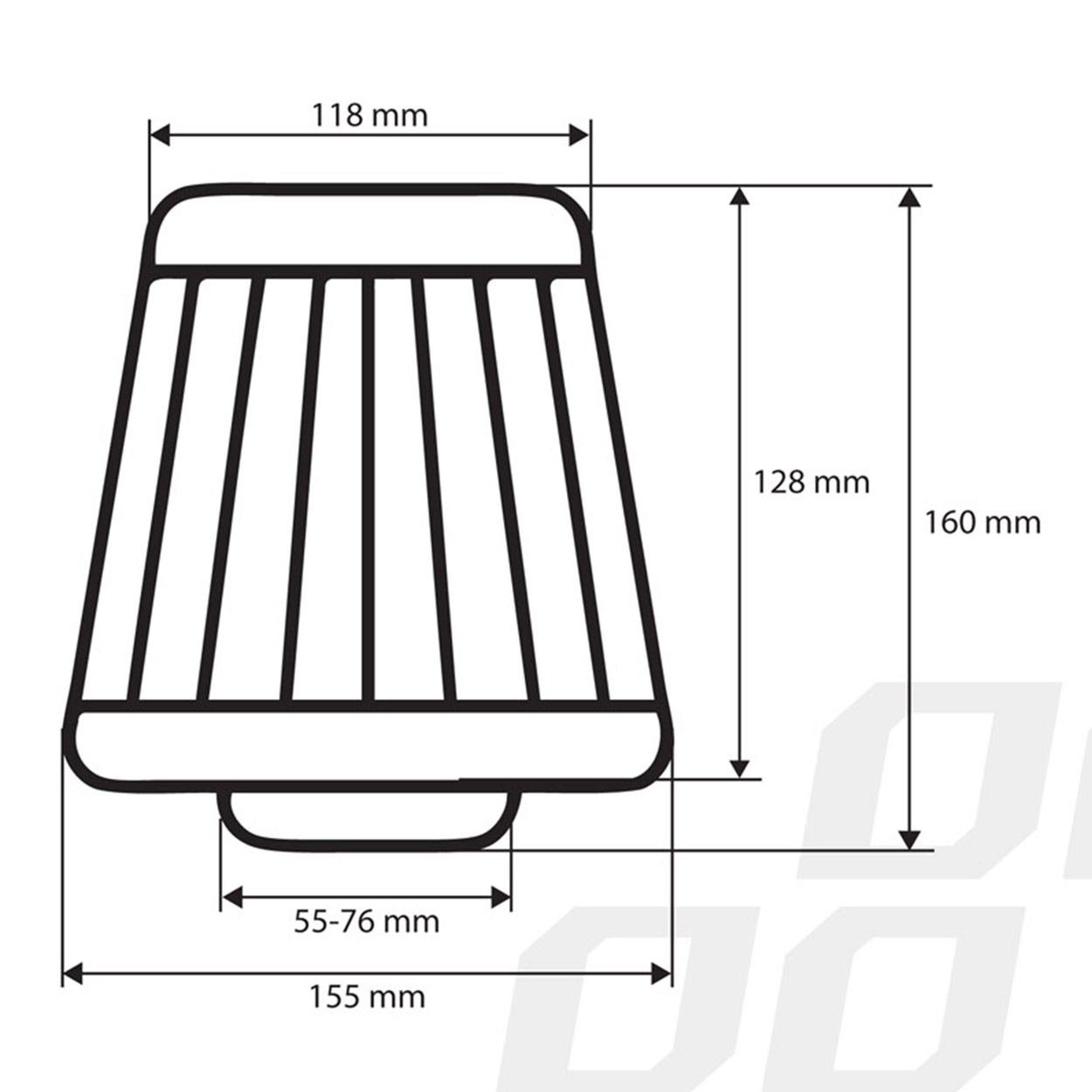 Filtro de Aire AF-Negro + 3 adaptadores 2 Filtro de Aire AF-Negro + 3 adaptadores