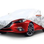 Cobertor reflectivo para coche (funda protectora), color ALUMINIO, con cierre, 120g algodón, talla: L