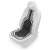Respaldo con bolas de madera para asiento de coche- negra con acabdos beige
