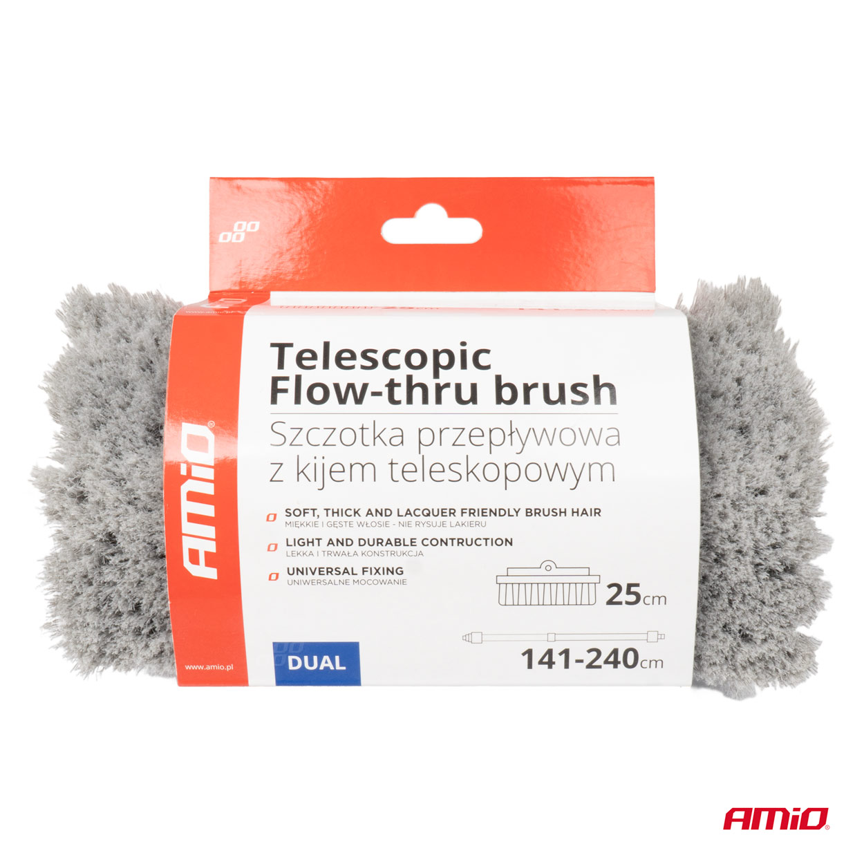 Cepillo de lavado telescópico Flow-thru 141-240cm AMIO-01274 7 Cepillo de lavado telescópico Flow-thru 141-240cm AMIO-01274
