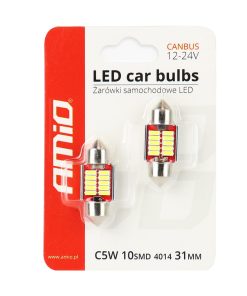 LED CANBUS 4014 10SMD Festoon C5W C10W C3W 31mm White 12V/24V