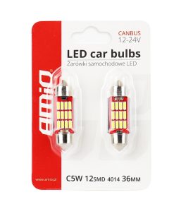 LED CANBUS 4014 12SMD Festoon C5W C10W C3W 36mm White 12V/24V
