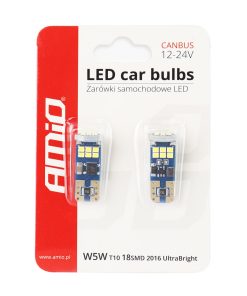 LED CANBUS 18SMD UltraBright 2016 T10e (W5W)  White 12V/24V