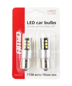 LED CANBUS 2835 15SMD 1156 BA15S P21W R10W R5W White 12V/24V
