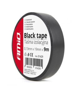 Cinta aislante negra, 19mm x 9m (12 unid. en un paquete)