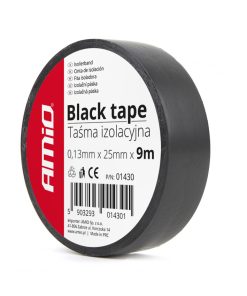 Cinta aislante negra ,  25mm x 9m (9 unid. en empaque)
