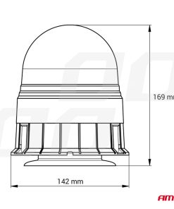 Lámpara Estroboscópica LED W09M MAG/3 BOLT, ECE R10 80LED 12/24V IP56