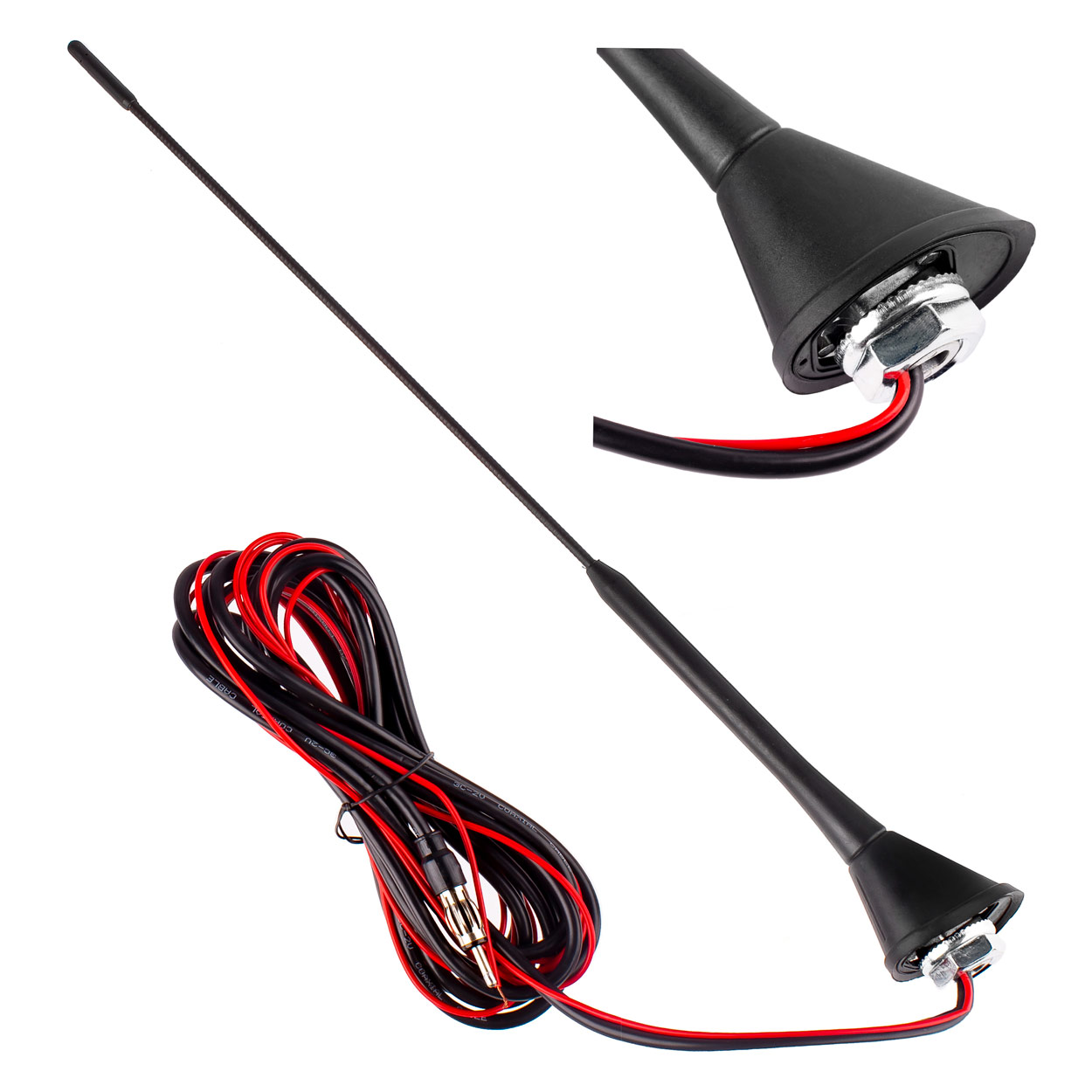 Antena para coche 40 cm con amplificador ANT08 AMIO-01511 1 Antena para coche 40 cm con amplificador ANT08 AMIO-01511