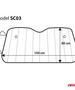 Protector solar para parabrisas - 50x80 cm