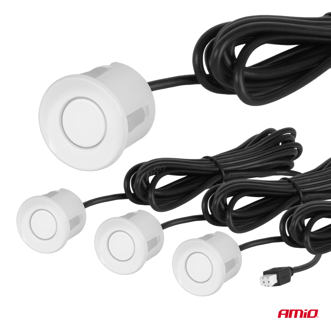 Sensor de Aparcamiento Buzzer 4 sensores- color blanco 3 Sensor de Aparcamiento Buzzer 4 sensores- color blanco