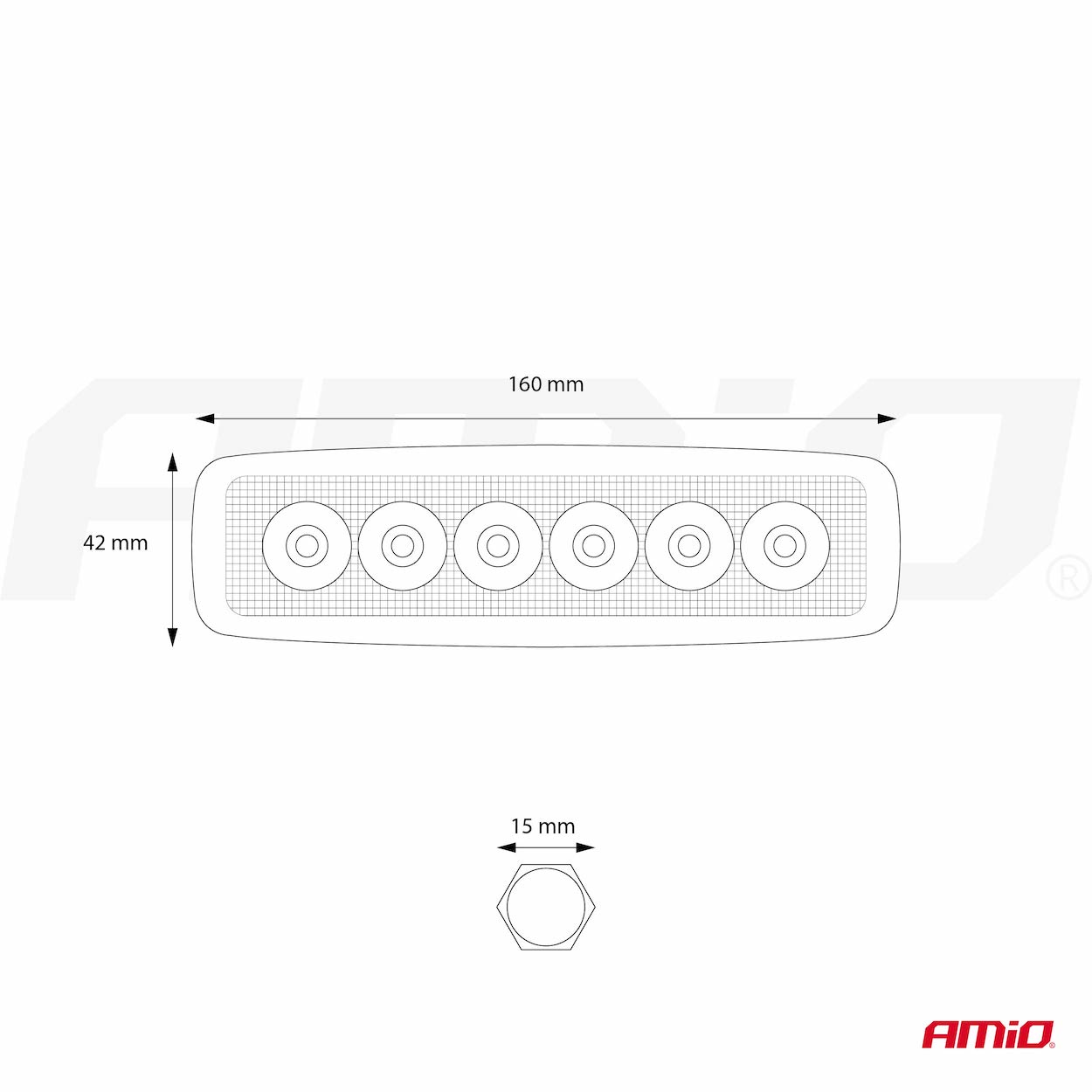 Lámpara de Trabajo AWL01 6 LED FLAT 9-60V 13 Lámpara de Trabajo AWL01 6 LED FLAT 9-60V
