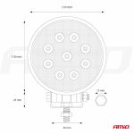 Lámpara de Trabajo AWL04 9 LED FLOOD 9-60V