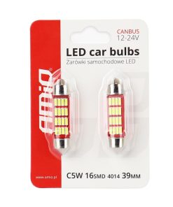 LED CANBUS 4014 16SMD Festoon C5W C10W C3W 39mm White 12V/24V