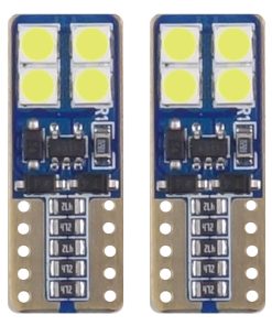 LED CANBUS 8SMD 2835 T10e (W5W)  White 12V/24V