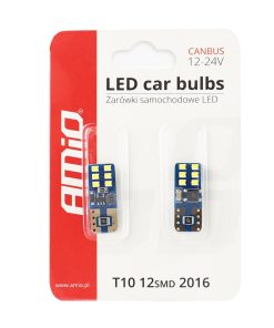 LED CANBUS 12SMD UltraBright 2016 T10e (W5W) White 12V/24V 9 LED CANBUS 12SMD UltraBright 2016 T10e (W5W) White 12V/24V