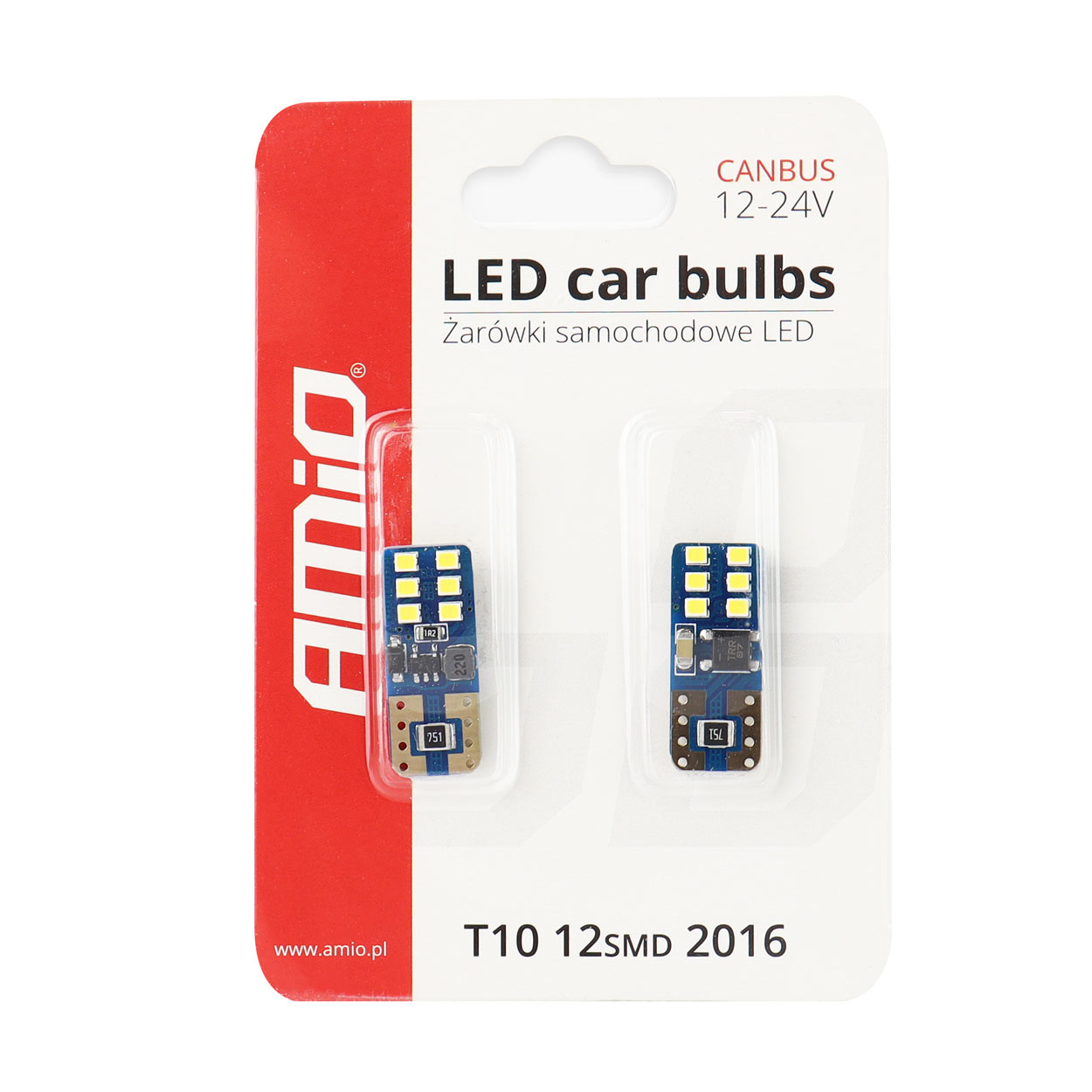LED CANBUS 12SMD UltraBright 2016 T10e (W5W) White 12V/24V 5 LED CANBUS 12SMD UltraBright 2016 T10e (W5W) White 12V/24V