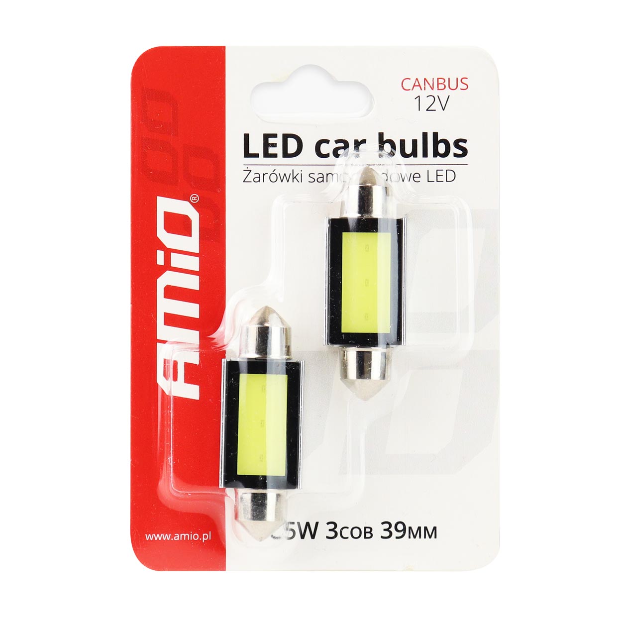 LED CANBUS COB3 Festoon C5W C10W C3W 39mm White 12V 3 LED CANBUS COB3 Festoon C5W C10W C3W 39mm White 12V