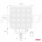 Lámpara de Trabajo AWL10 16LED FLOOD 9-36V