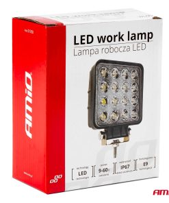 Lámpara de trabajo LED AWL05 EMC 108x108 48W FLAT 9-60V