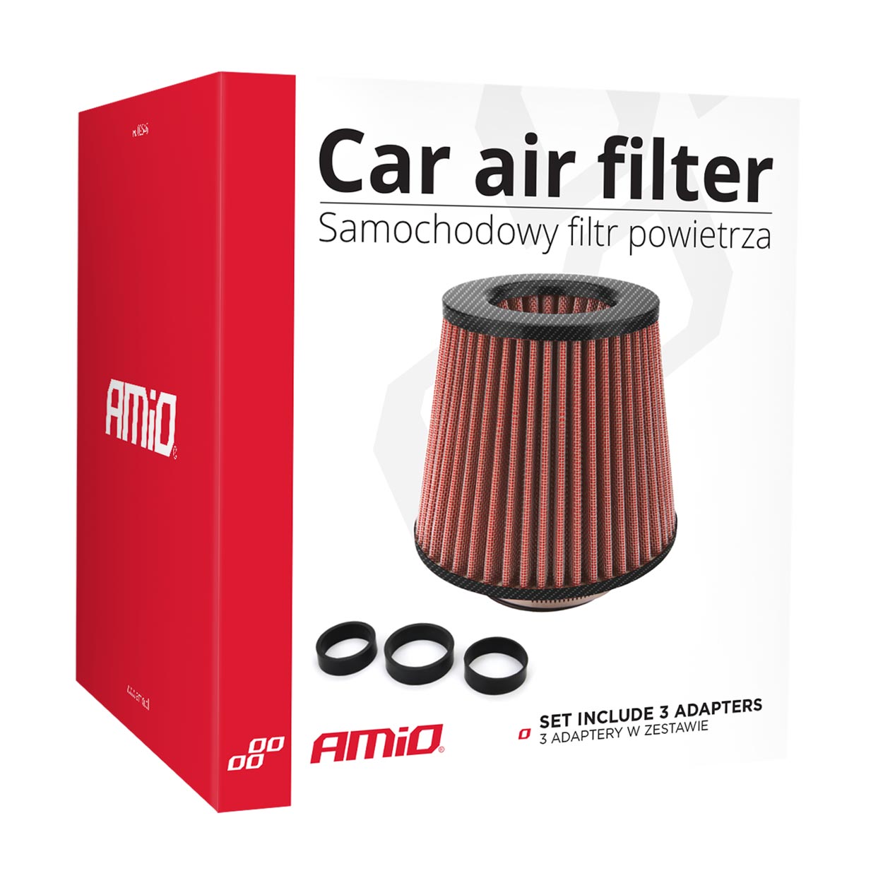 Filtro de Aire AF-Carbon + 3 Adaptadores de Montaje 3 Filtro de Aire AF-Carbon + 3 Adaptadores de Montaje