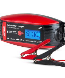 AMiO Cargador de Batería Digital 6V/12V - 2A/4A - DVL DBC-4A