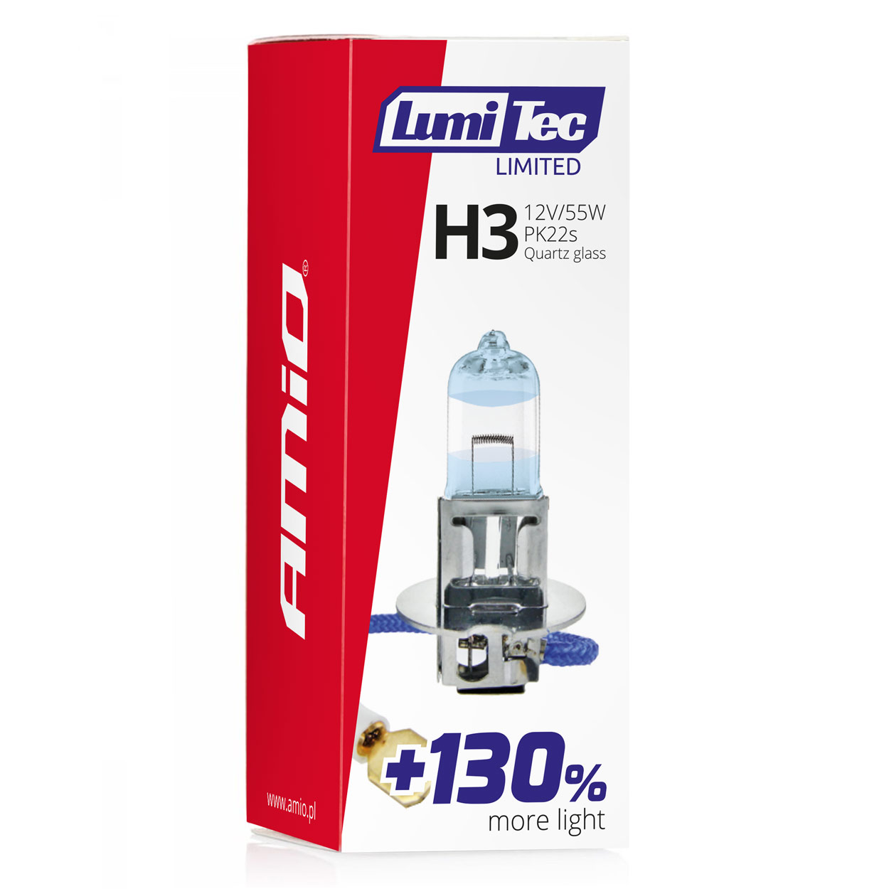 Bombilla halógena H3 12V 55W LumiTec LIMITED +130% 3 Bombilla halógena H3 12V 55W LumiTec LIMITED +130%