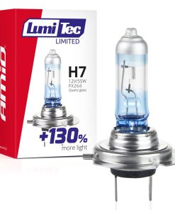 Bombilla halógena H7 12V 55W LumiTec LIMITED +130%