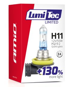 Bombilla halógena H11 12V 55W LumiTec LIMITED +130%