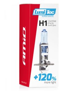 Bombilla halógena H1 12V 55W LumiTec SuperWhite +120%