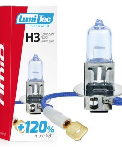Bombilla halógena H3 12V 55W LumiTec SuperWhite +120%