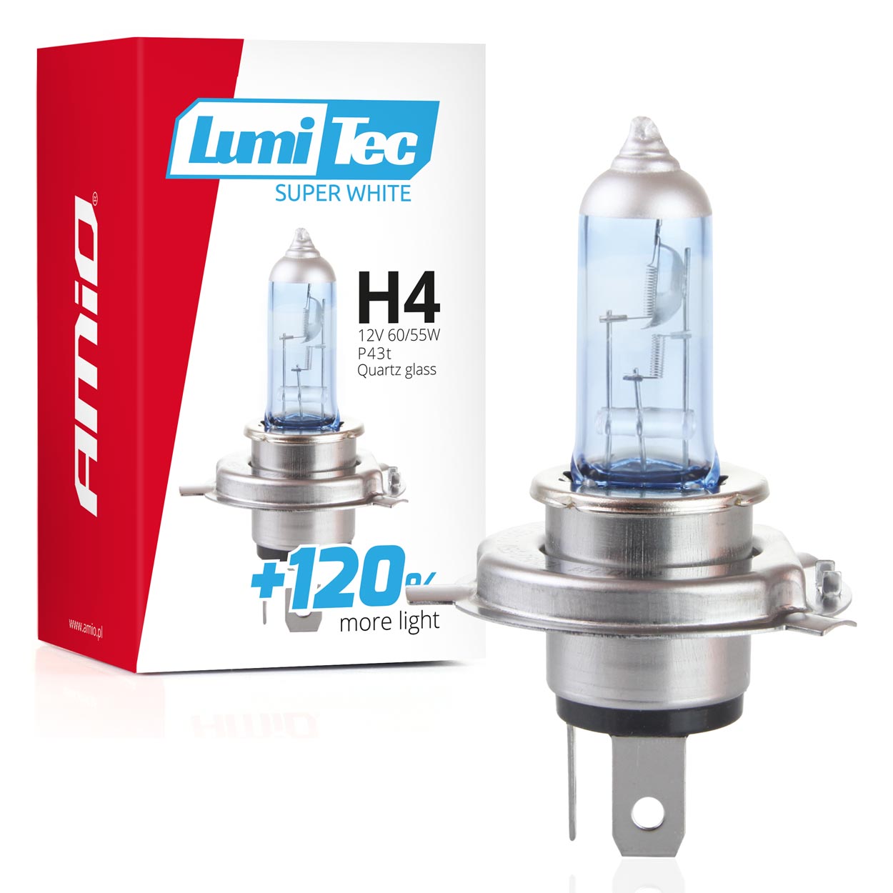 Bombilla halógena LumiTec SuperWhite +120% H4 12V 60/55W 1 Bombilla halógena LumiTec SuperWhite +120% H4 12V 60/55W