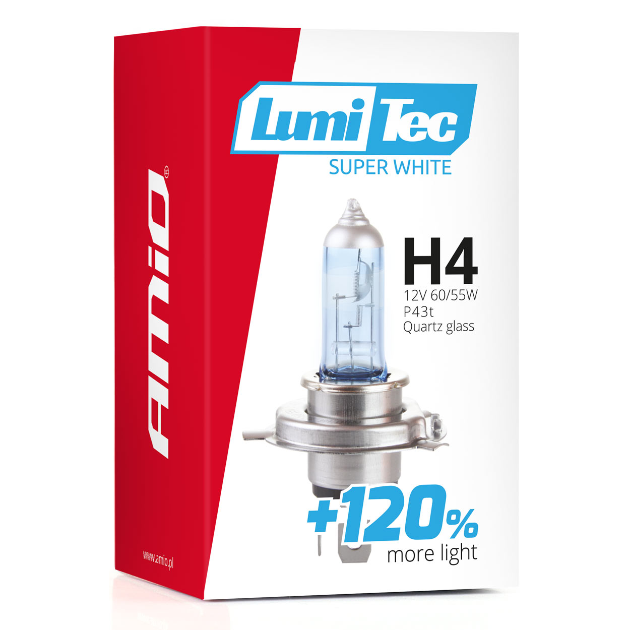 Bombilla halógena LumiTec SuperWhite +120% H4 12V 60/55W 3 Bombilla halógena LumiTec SuperWhite +120% H4 12V 60/55W