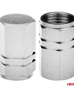 Tapones de aluminio para válvula color plateado 4 unid. 5 Tapones de aluminio para válvula color plateado 4 unid.