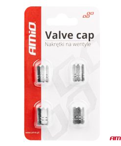 Tapones de aluminio para válvula color plateado 4 unid. 6 Tapones de aluminio para válvula color plateado 4 unid.