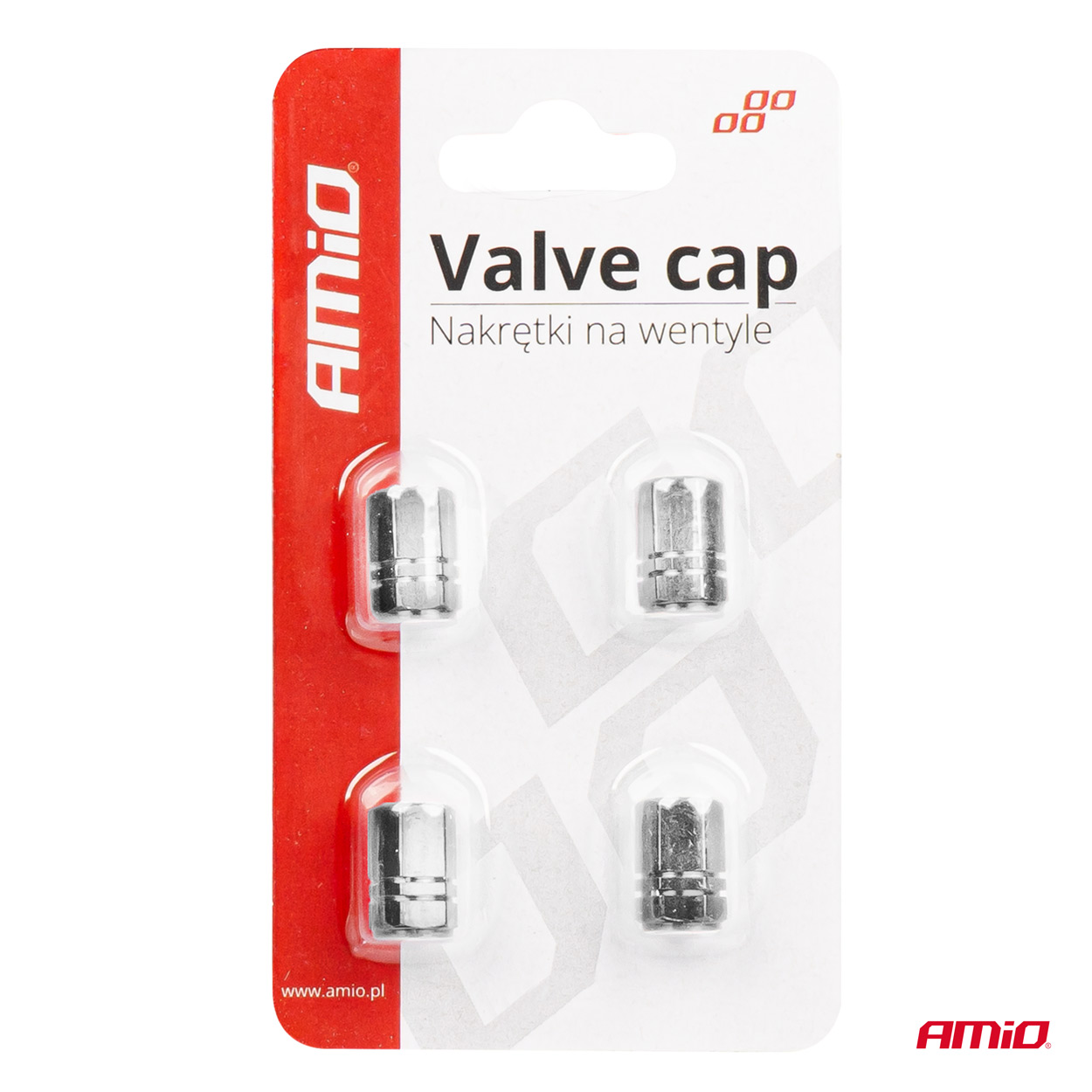 Tapones de aluminio para válvula color plateado 4 unid. 3 Tapones de aluminio para válvula color plateado 4 unid.