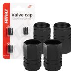 Tapones de aluminio para válvula color negro 4 unid.