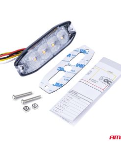 Lámpara Estroboscópica Plana Slim Amber Grill Mount Flash Light 4x3W LED R65 R10 12/24V IP67 AMIO-02298