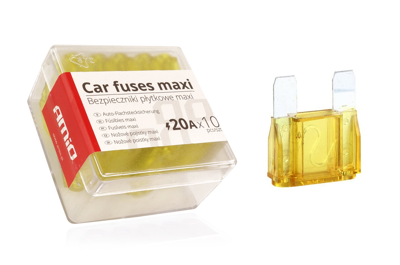 Fusibles MAXI caja 10 unids 20A 1 Fusibles MAXI caja 10 unids 20A