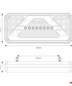 Piloto multifuncional LED DINAMICO trasero DERECHO RCL-02-R 25 Piloto multifuncional LED DINAMICO trasero DERECHO RCL-02-R