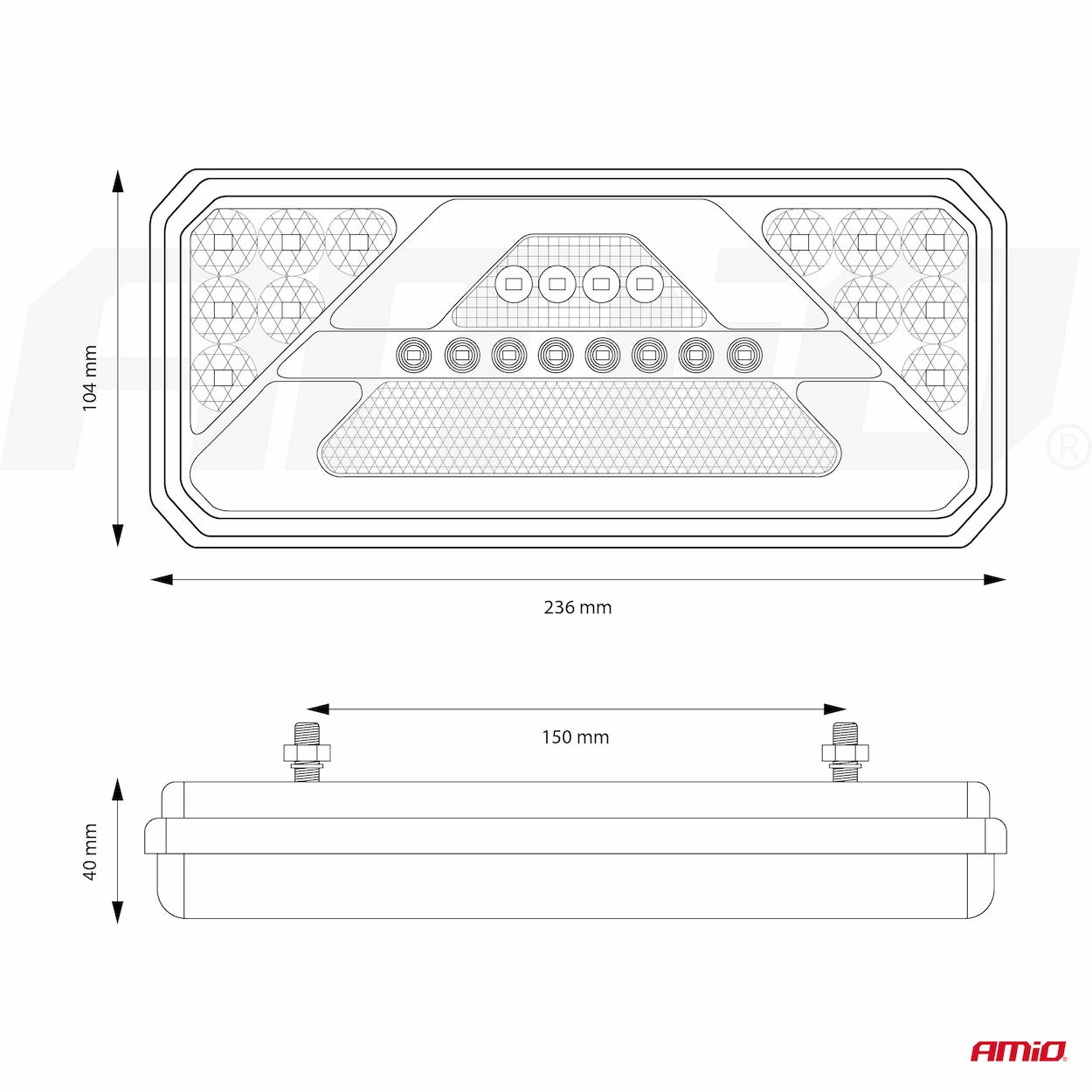 Piloto multifuncional LED DINAMICO trasero DERECHO RCL-02-R 13 Piloto multifuncional LED DINAMICO trasero DERECHO RCL-02-R
