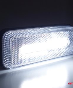 Piloto LED lateral catadriópico, rectangulat luz blanca con portalámparas universal- OM-02-W 10 Piloto LED lateral catadriópico, rectangulat luz blanca con portalámparas universal- OM-02-W