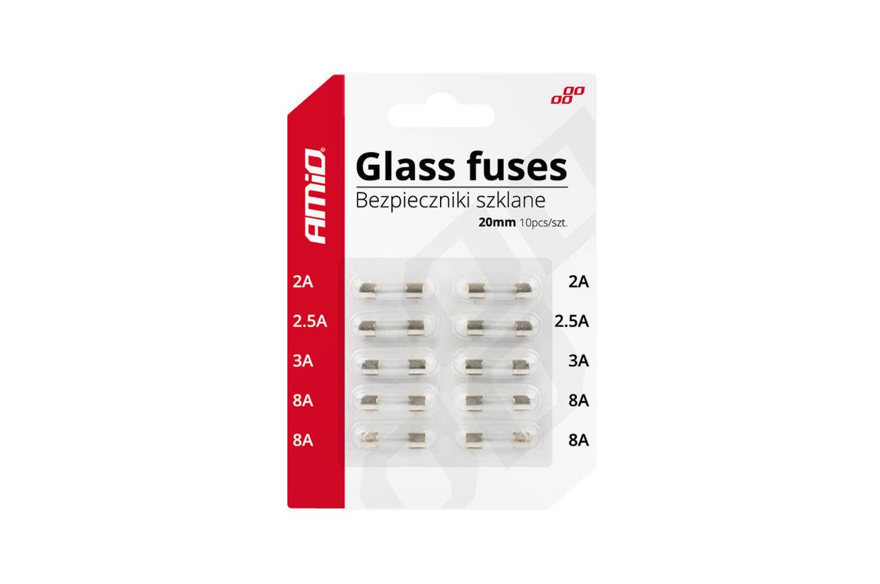 Fusibles de Cristal mini (20mm) 10 unid 1 Fusibles de Cristal mini (20mm) 10 unid