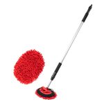 Cepillo para lavado de coche "CHENILLE" con conector de agua 120-200cm AMIO-02398